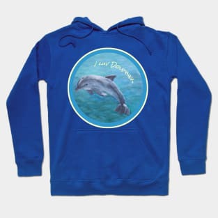 I Luv Dolphins Acrylic Painting Hoodie